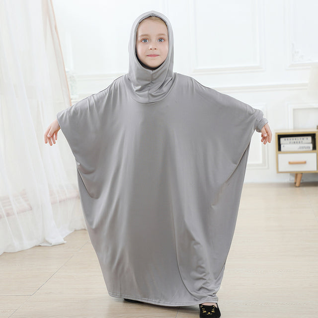 Abaya Modest Muslim Prayer Garment Dress Little Girls Muslim Kids Children Robe Vetement Hooded Vestido Musulman Ensemble Khimar