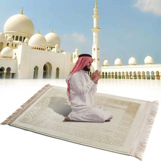 VIP Thick Soft Muslim Islamic Prayer Mat Salat Musallah Prayer Rug tapis de priere islam Sajadah Praying Rug Carpet gebedskleed