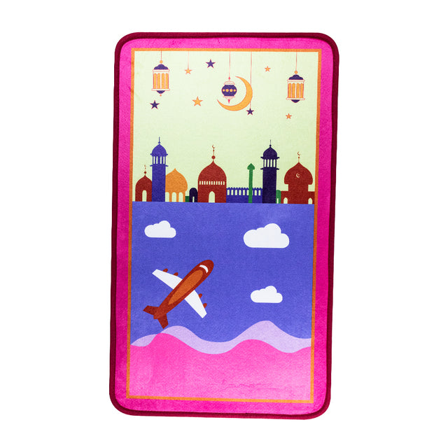 Islam Muslim Prayer Mat for Kids Soft Prayer Rug tapis de priere Eid Ramadan Gift