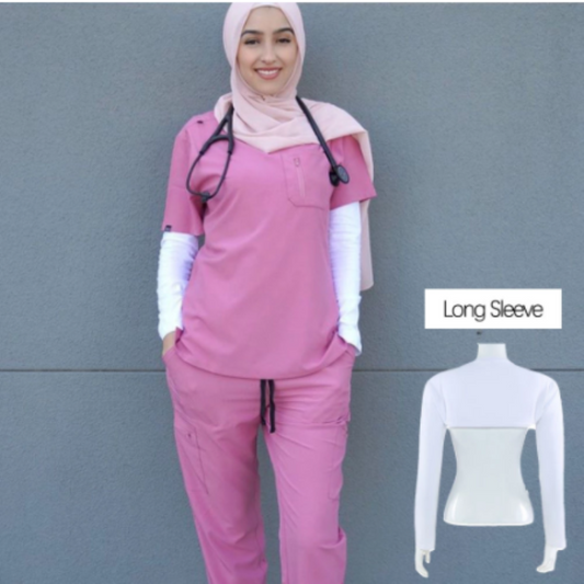 Muslim Womens Elastic Modal Cotton Jersey Bolero Sleeve Long Arm Cover Shrug Shoulder Oversleeve Suncreen Wear Under T- shirt